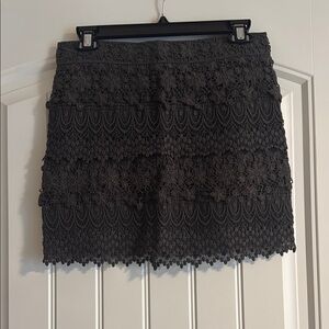 American Eagle Outfitters Black Ruffled Pencil Mini Skirt